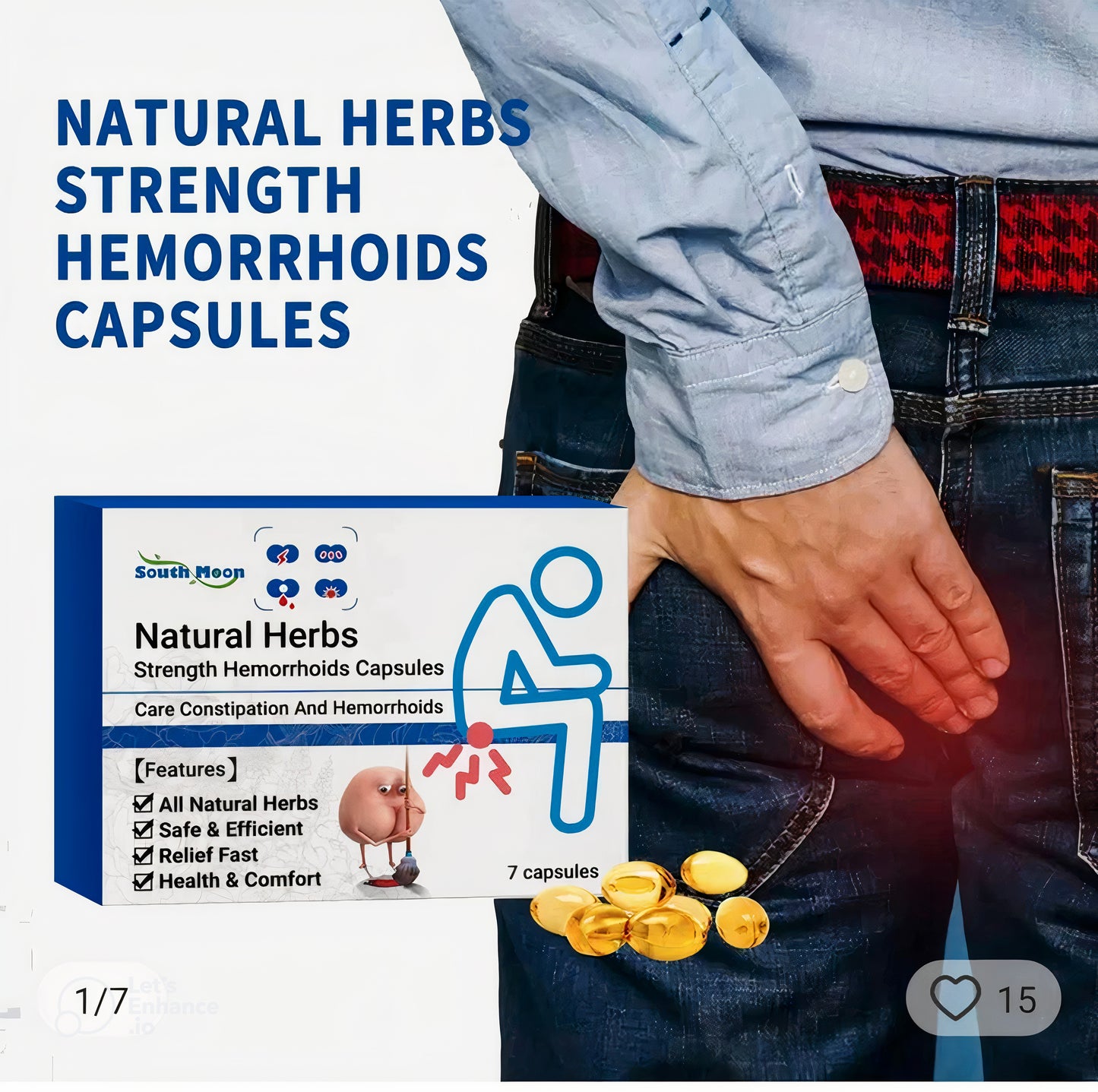 Capsules à base de plantes Biancat™AnalEase pour la réparation deshémorroïdes🌿🌿